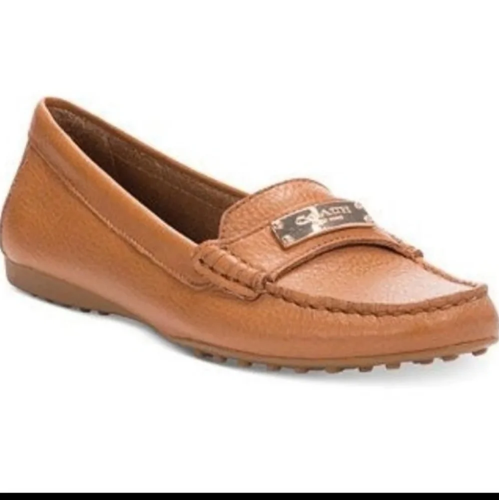 COACH Tan Leather Penny Loafers for Women